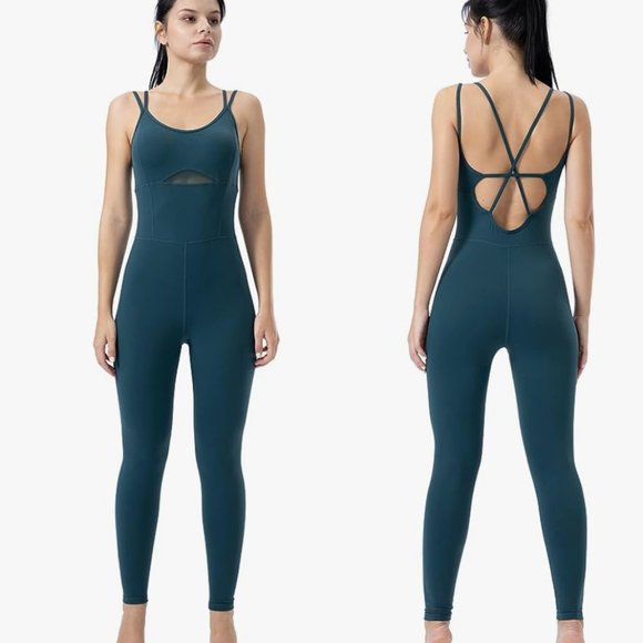 LOVESOFT Women's Yoga Pilates Bodysuit Dance Unitard Romper Jumpsuit - Picture 1 of 3